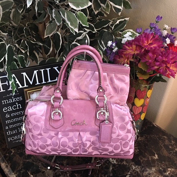 Coach Handbags - Ashley Signature Satin Convertible SeT